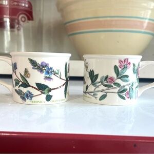 Portmeirion botanic garden tea cups rhododendron speedwell mugs